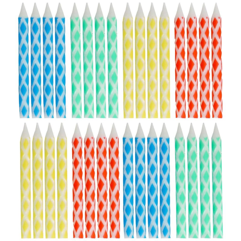 Multicolored Diamond Birthday Candles