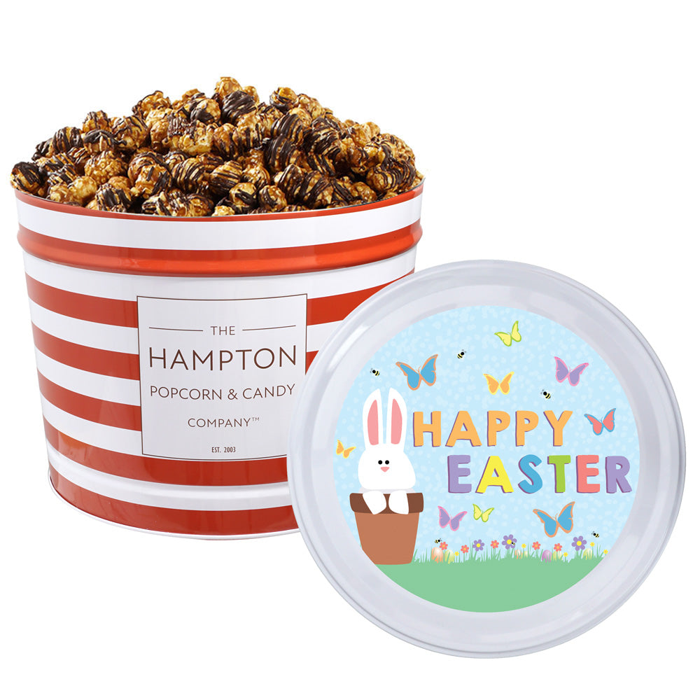 halmama  ポッテンバーントーキー Chocolate Caramel Sea Salt Popcorn Tin - Gourmet Popcorn Gifts by