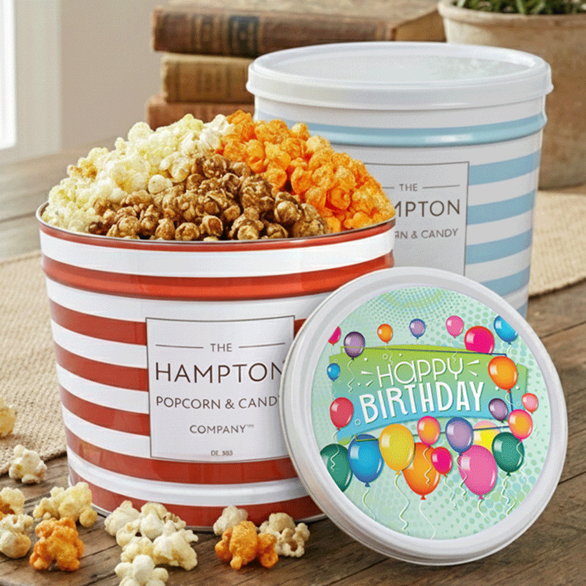 3 Flavor Hampton Classic: 2 Gallon Popcorn Tin