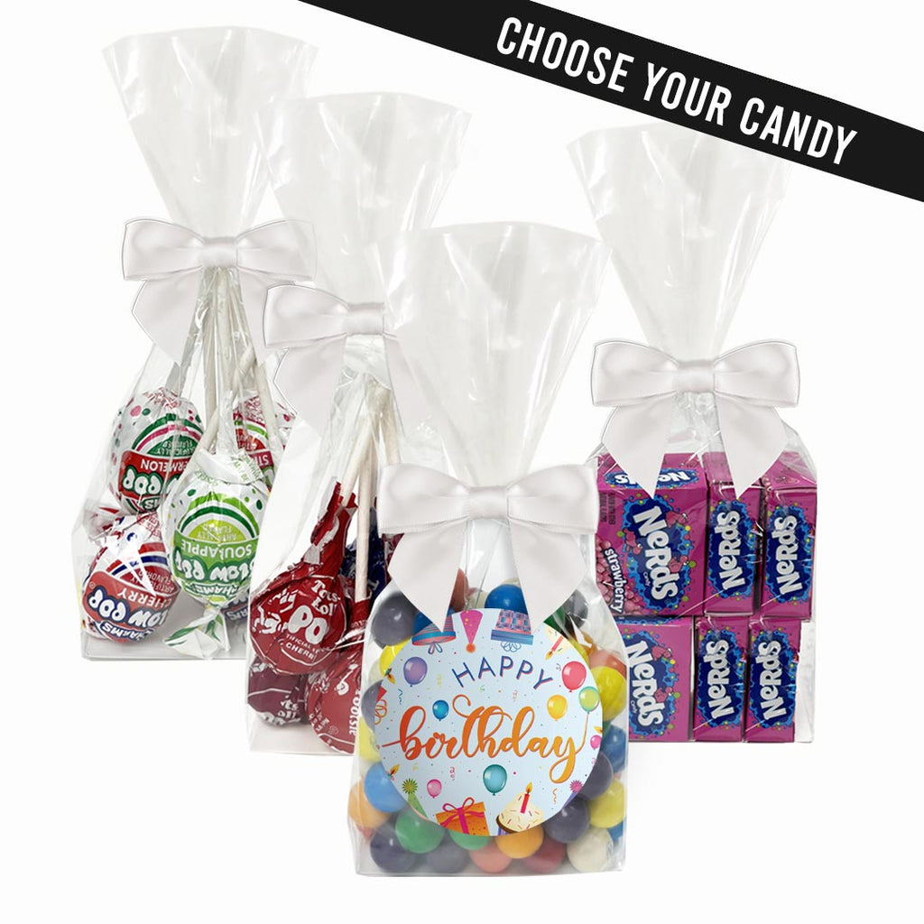 "Happy Birthday" - Celebration Personalized Candy Favors - 12 Pack