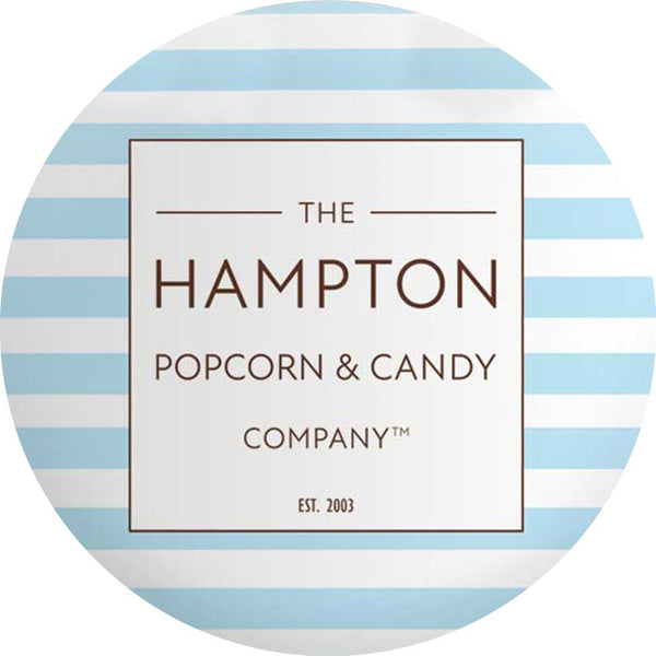 Hampton Popcorn & Candy Blue Stripes Label Personalized Candy Favors - 12 Pack