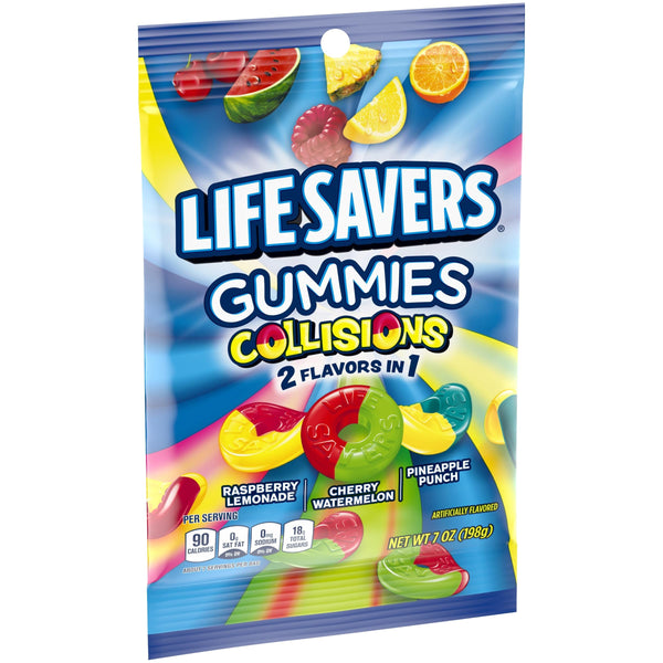 Life Saver Gummies Collisions, 7oz Gummy Candy Bag (3 Pack)