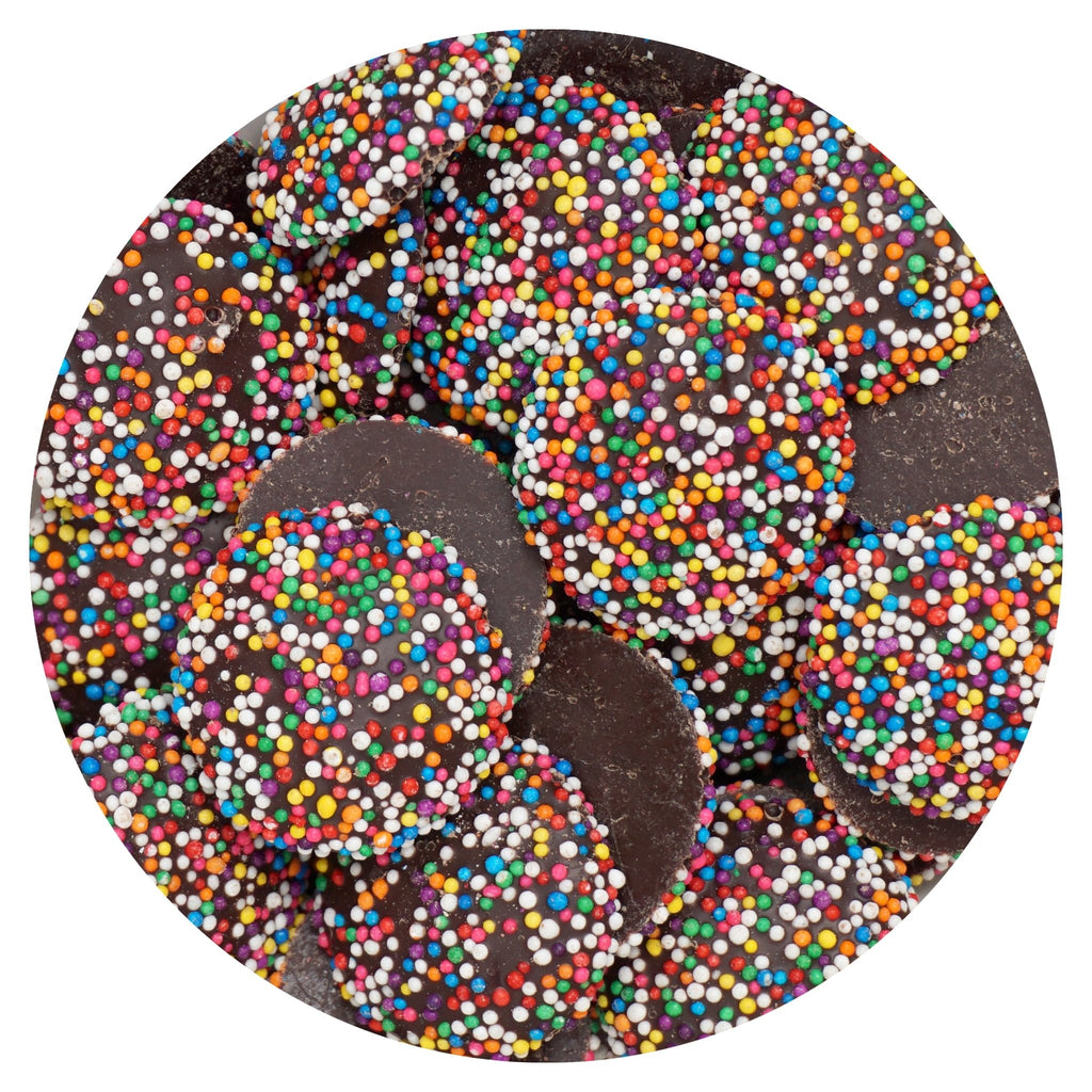 Rainbow Nonpareils Dark Chocolate Candy, 1 Pound Bulk Bag