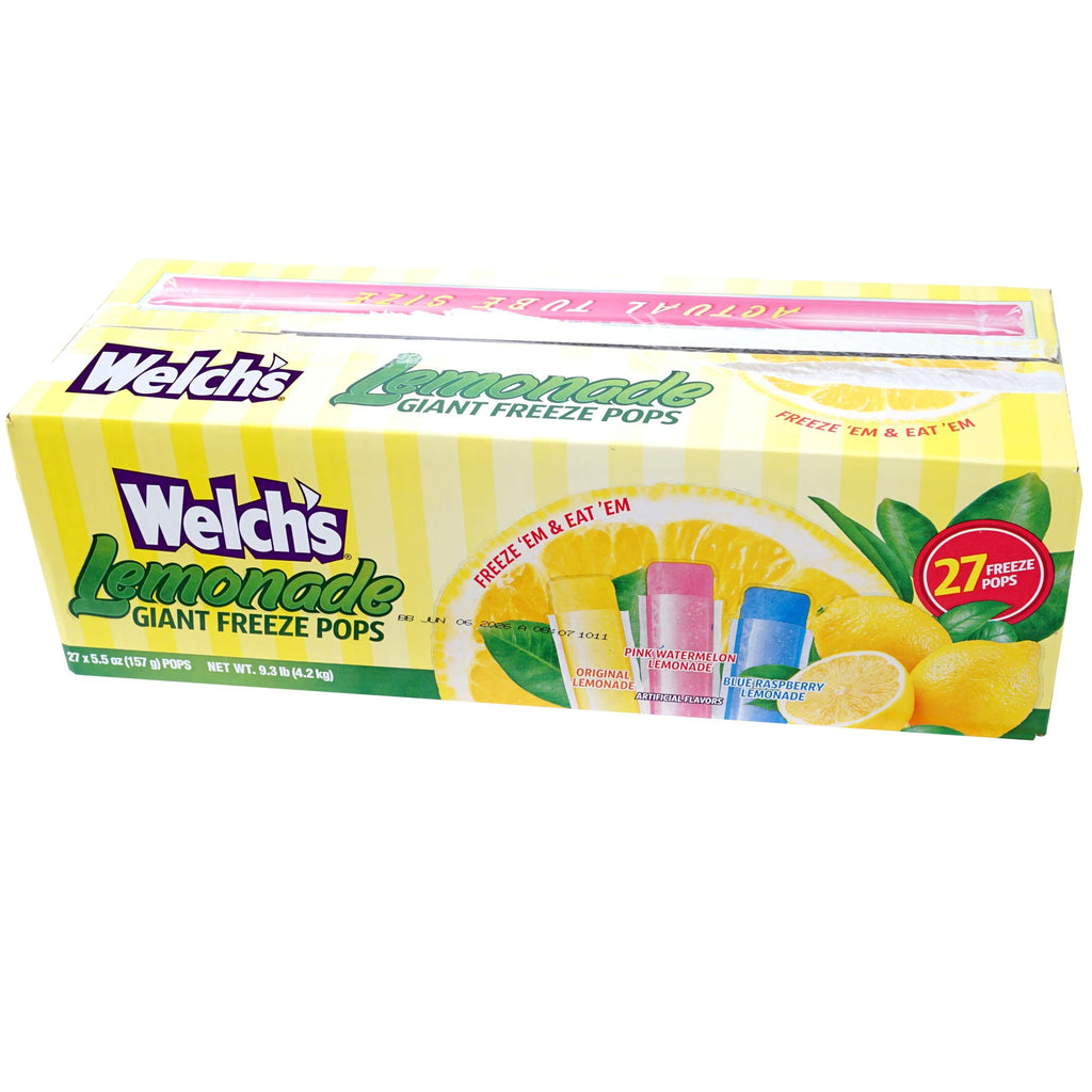 Welch Lemonade Giant Freeze Pops, 27 Count
