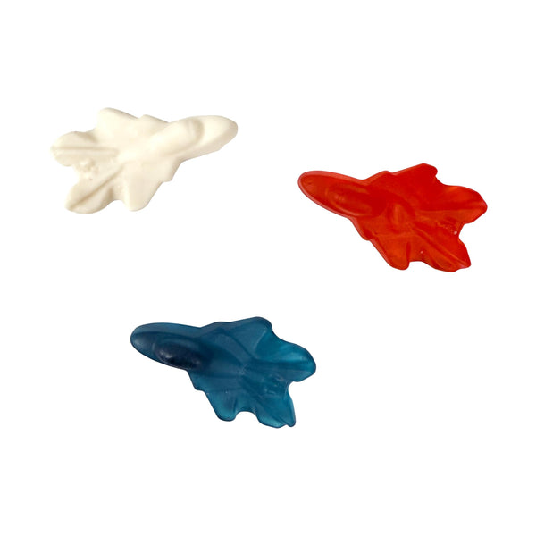 Red, White & Blue Candy Airplane Gummies, 1 Pound Bulk Bag