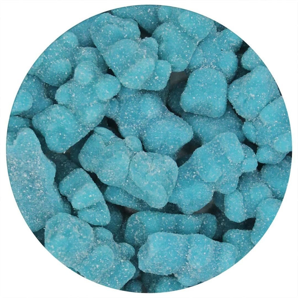 Light Blue Gummy Bears Sugared, Blueberry Flavor