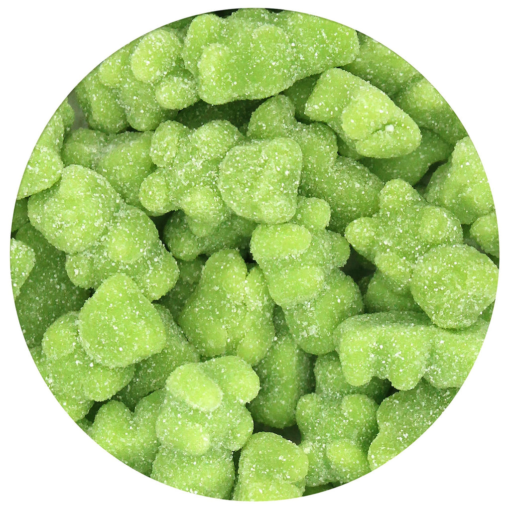 Green Gummy Bears Sugared, Green Apple Flavor
