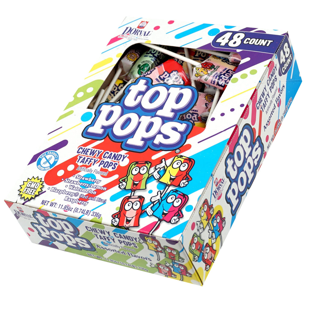 Top Pops Taffy Lollipops, 48 Pack