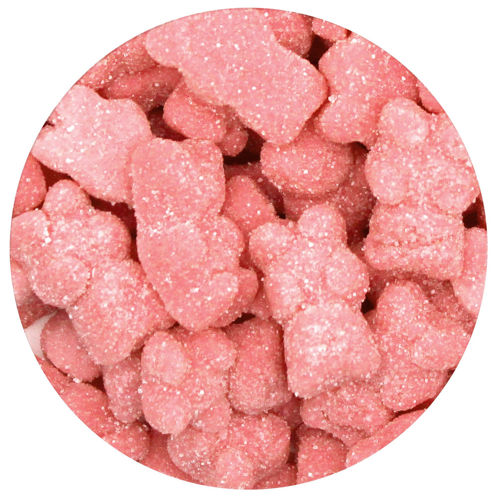 Pink Gummy Bears Sugared, Strawberry Flavor