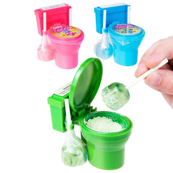 Sour Flush Toilet Candy, 12 Pack, 3 Assorted Flavors, Toilet Candy, Fun Poop Candy, The Hampton Popcorn & Candy Company