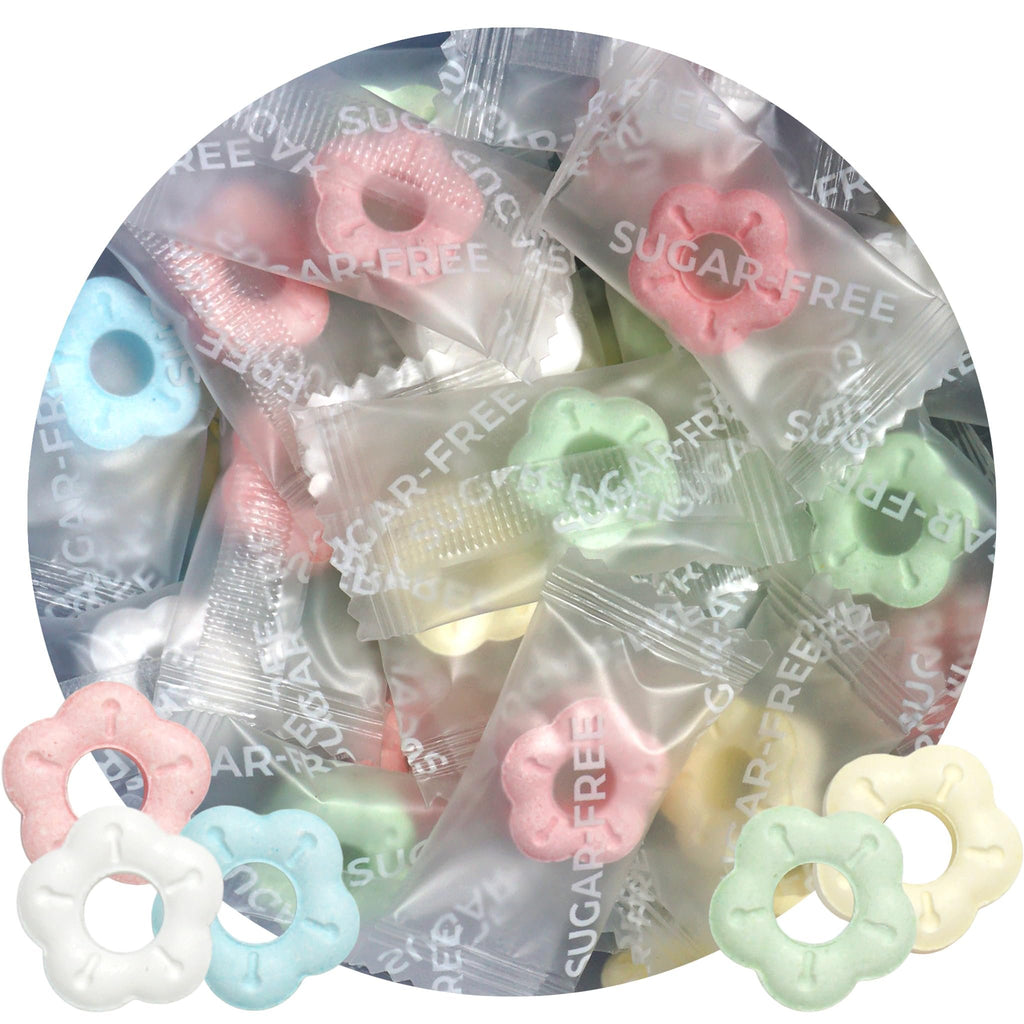 Sugar Free Flower Hard Candy Mints, 1 Pound Bulk Bag