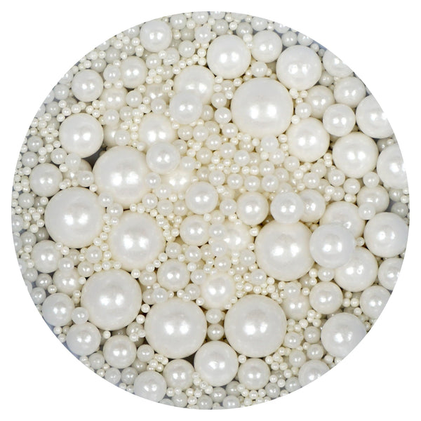 White Edible Pearls Sprinkles, 4.58 oz