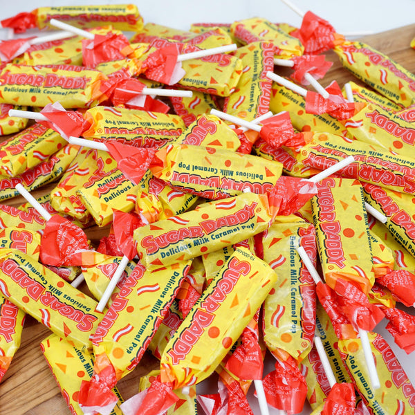 Sugar Daddy Milk Caramel Lollipops, 2 Pound Bulk Bag