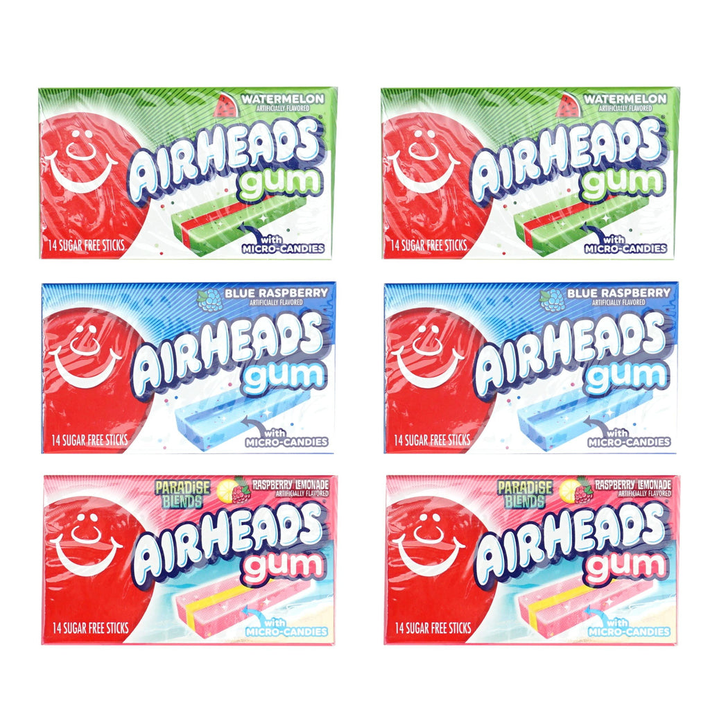 Airheads Sugar Free Gum Variety Pack, 6 Pack