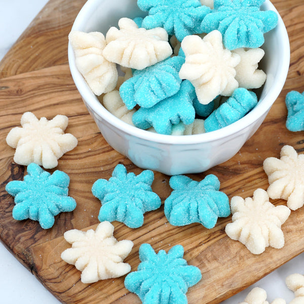 Snowflake Gummies Glitter Candy, 1 Pound Bulk Bag