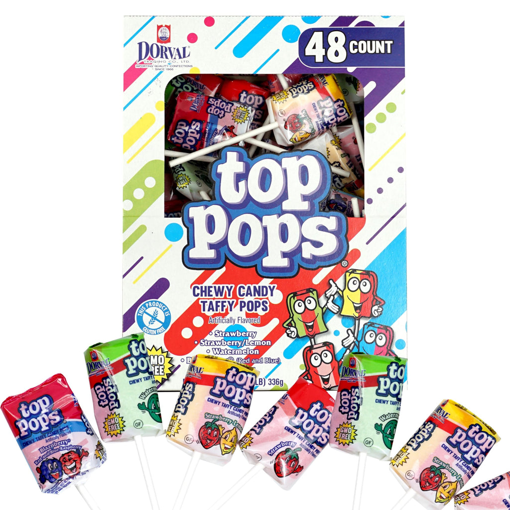 Top Pops Taffy Lollipops, 48 Pack