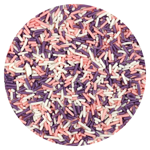 Pink, Purple & White Jimmies Sprinkles