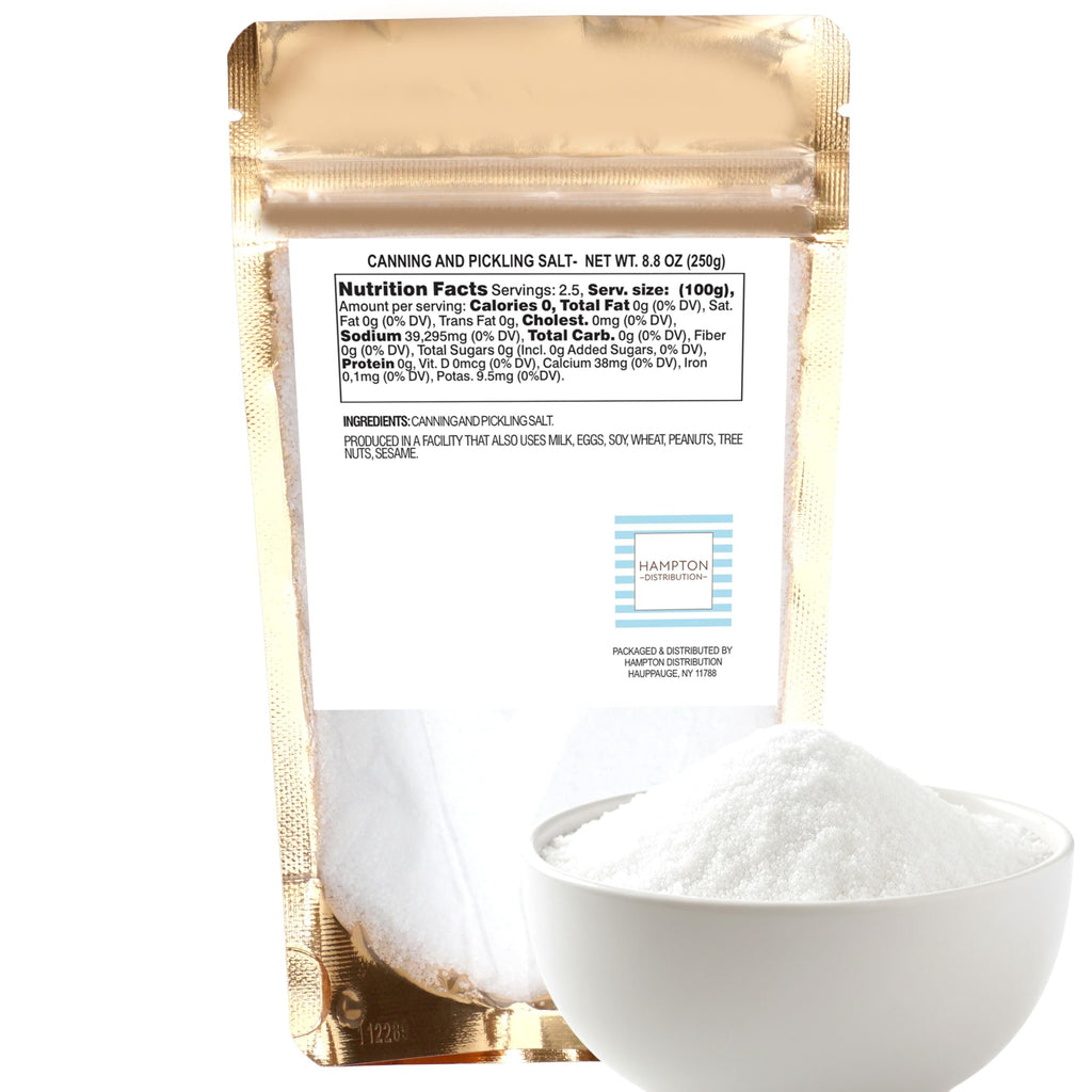 Canning and Pickling Salt, 8.8 Ounce Resealable Bag, Hampton Distribution