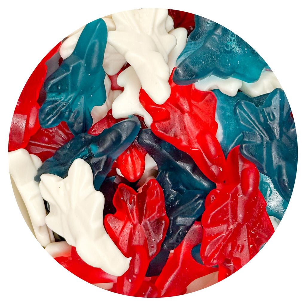 Red, White & Blue Candy Airplane Gummies, 1 Pound Bulk Bag