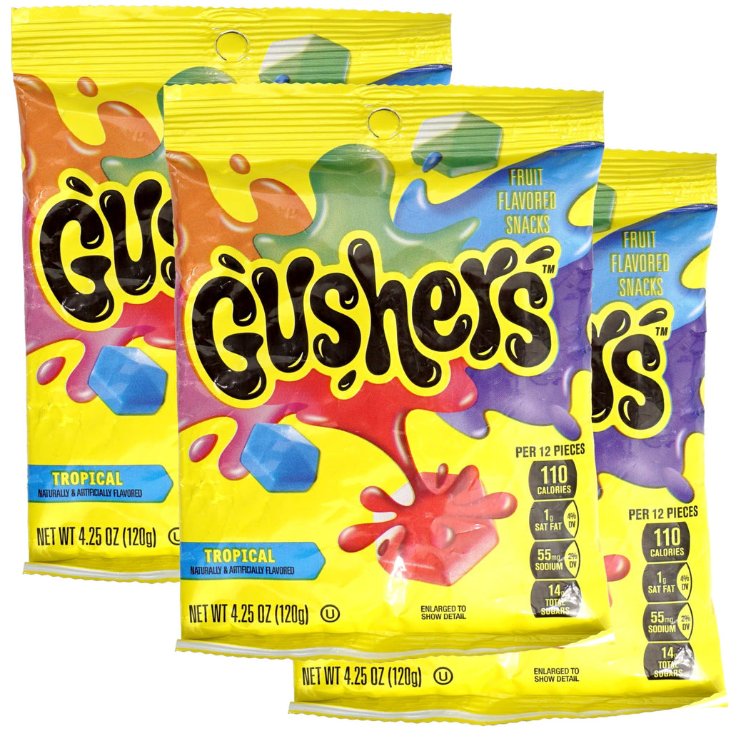 Gushers Tropical Flavors, 4.25 Ounce Bags (3 Pack)