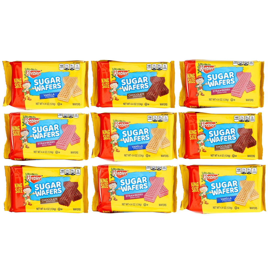 Keebler Sugar Wafers King Size, 9 Count Variety Pack