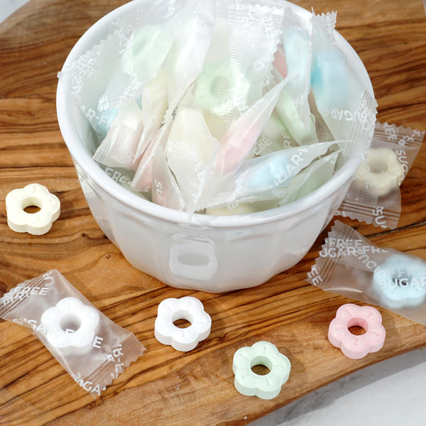 Sugar Free Flower Hard Candy Mints, 1 Pound Bulk Bag