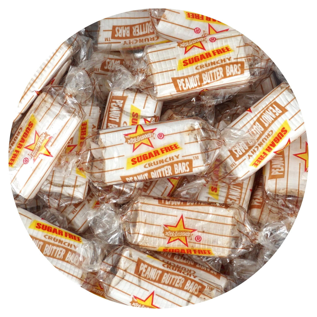 Atkinson's Sugar Free Peanut Butter Bars Candy, 2 Pound Bulk Bag