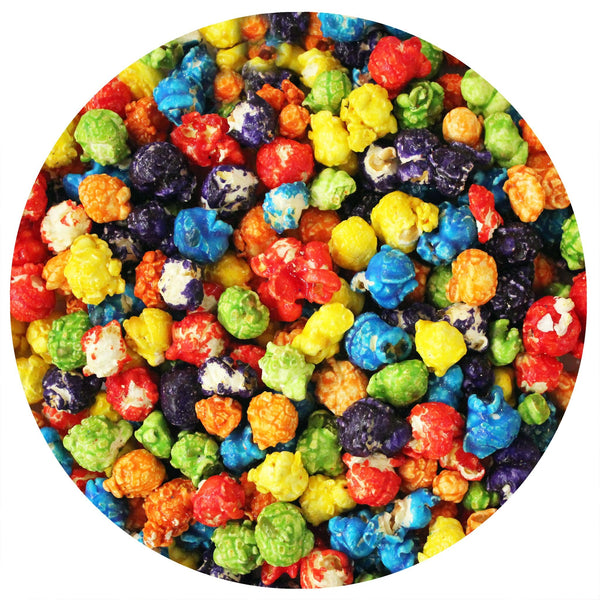 Rainbow Popcorn Bucket with Scoop, 20 Ounce, Fruitfetti Flavored Popcorn