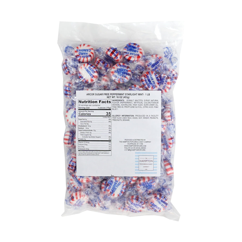 Arcor Sugar Free Peppermint Starlight Mints Hard Candy Bulk Bag