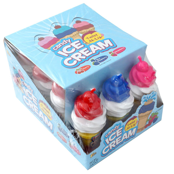 Twist N Lik Candy Ice Cream, 12 Pack, Liquid Ooze Candy