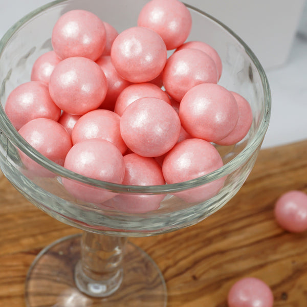 Pink Shimmer Gumballs 1 Inch, 2 Pound Bulk Bag