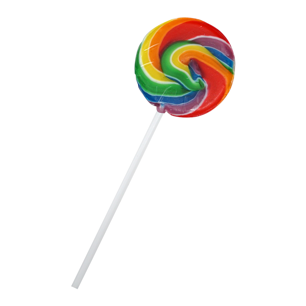 Rainbow Swirl Lollipops, 24 Pack