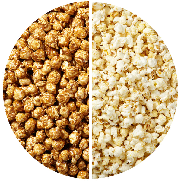 2 Flavor Popcorn Gift Pack: Sea Salt Sweet Kettle Corn & Sea Salt Caramel Corn