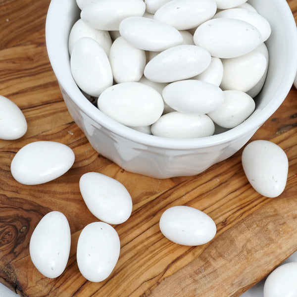 Jordan Almonds White, 2 Pound Bulk Bag