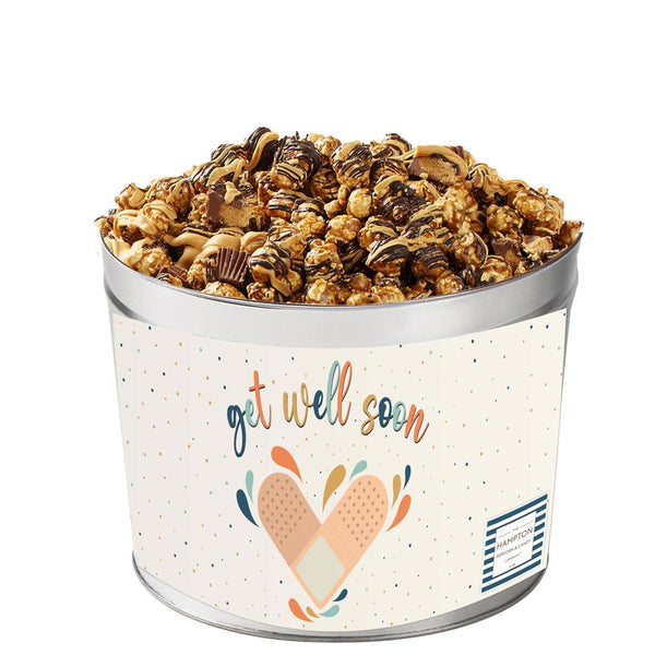 Peanut Butter Cup Popcorn Tin