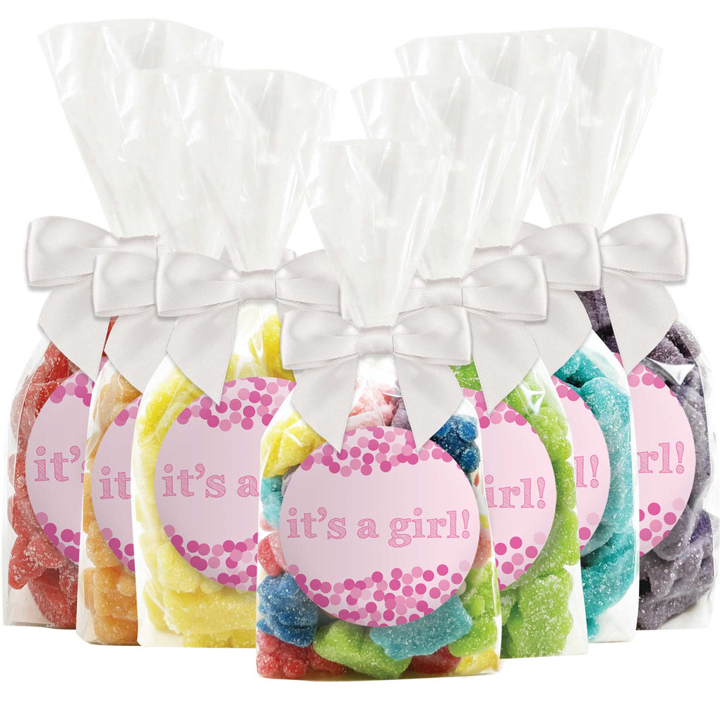 "It's A Girl!" - Baby Shower Gummy Bear Candy Favors - 12 Pack