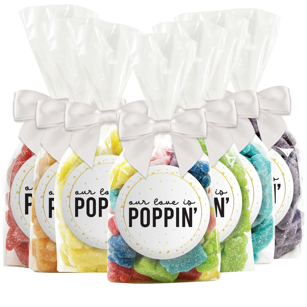 "Our Love Is Poppin'" - Gummy Bear Candy Favors - 12 Pack