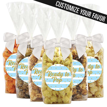 40 'Going To Pop' Baby Shower Stickers - 2 Inch Round, Sky Blue, For Popcorn Favors & Decor - View #4