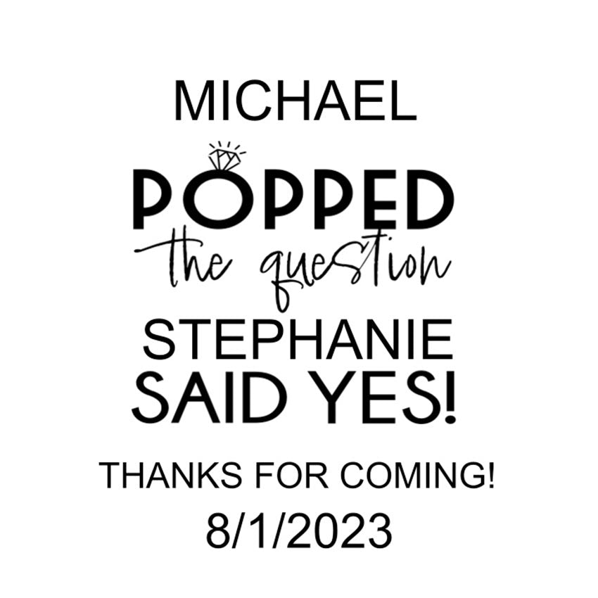"He Popped The Question" Engagement / Wedding Popcorn Favors | Hampton ...