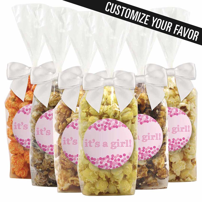 "It's A Girl!" - Baby Shower Popcorn Favors - 12 Pack