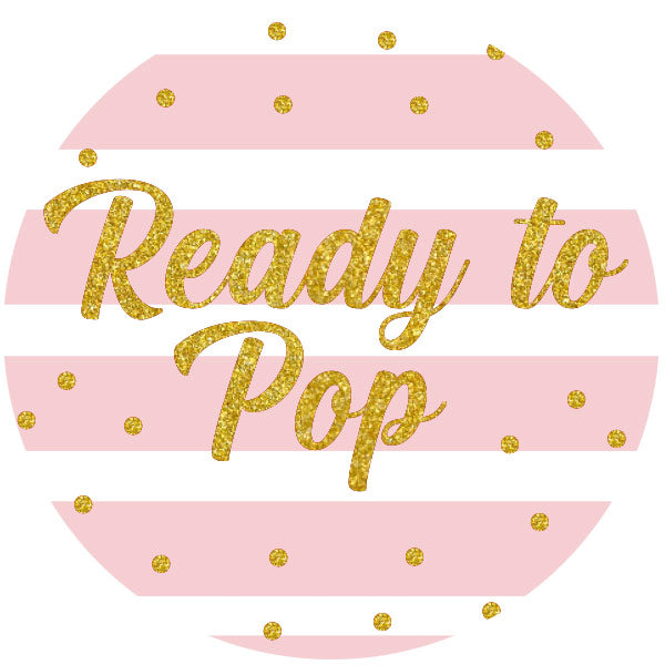 "Ready To Pop" - Pink Stripes Confetti Baby Shower Popcorn Favors ...