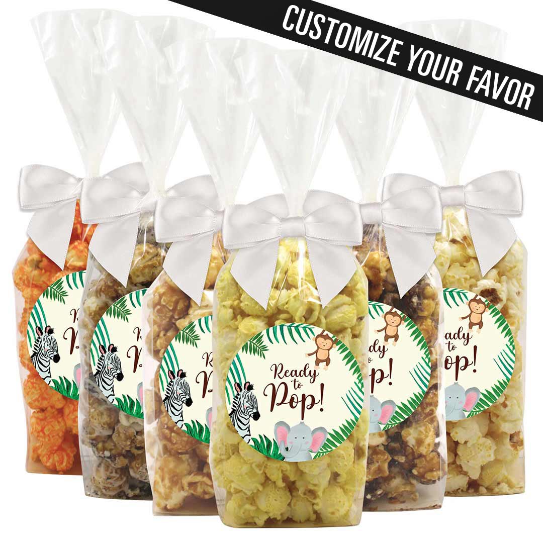 Animal Cracker Jungle Themed Baby Shower Favors Popcorn Bag