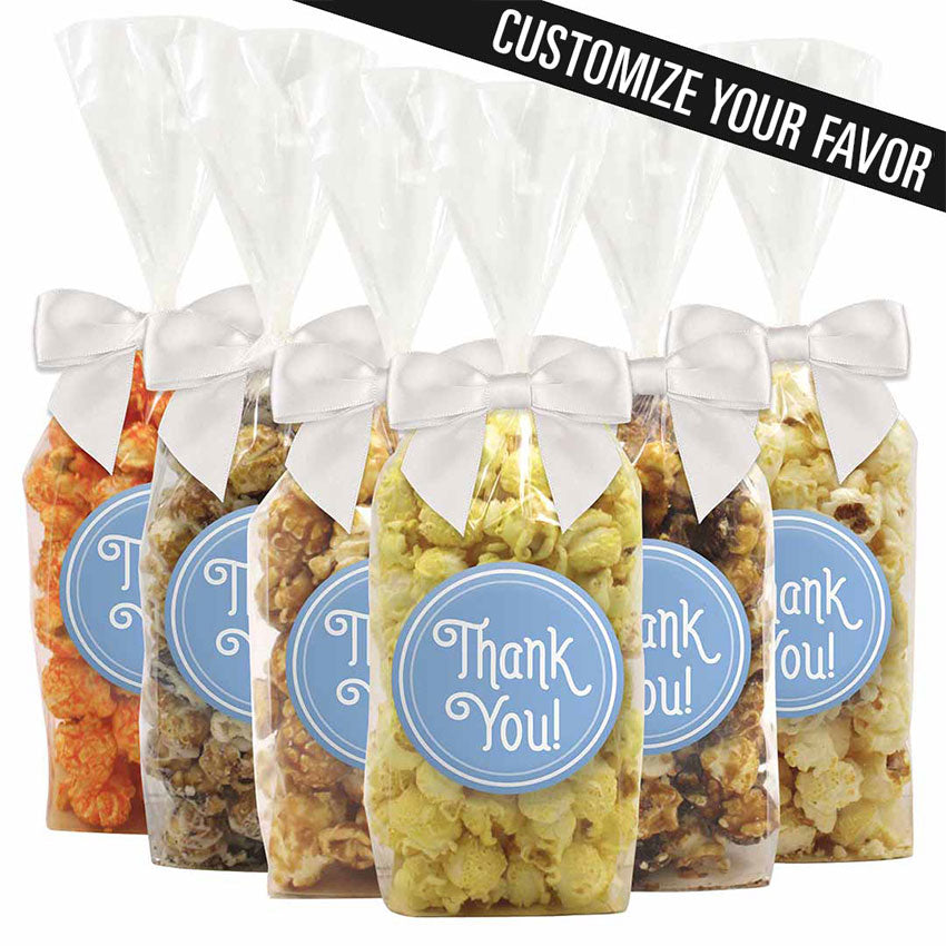 "Thank You" - Blue Frame Popcorn Favors - 12 Pack